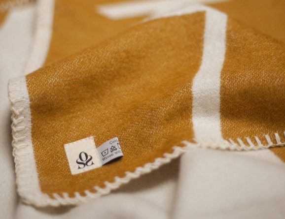 close up of golden blanket