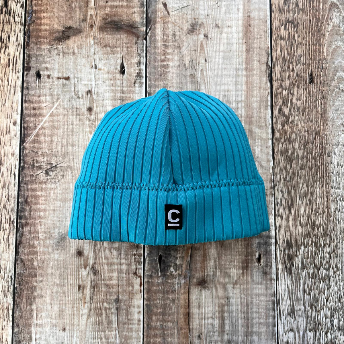 Teal teal storm chaser neoprene beanie