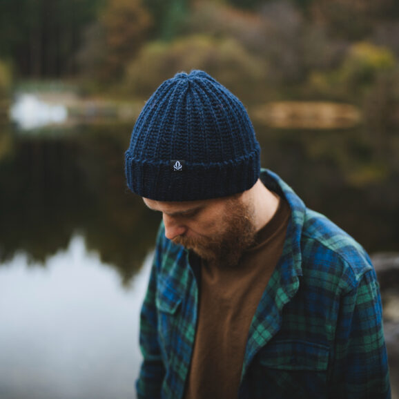 man in navy beanie