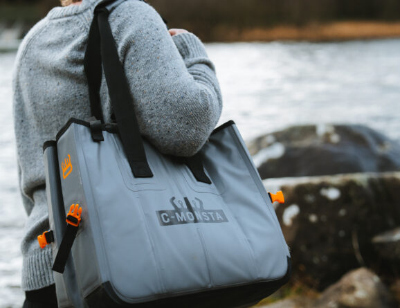 The C-Monsta mini split bag over a shoulder